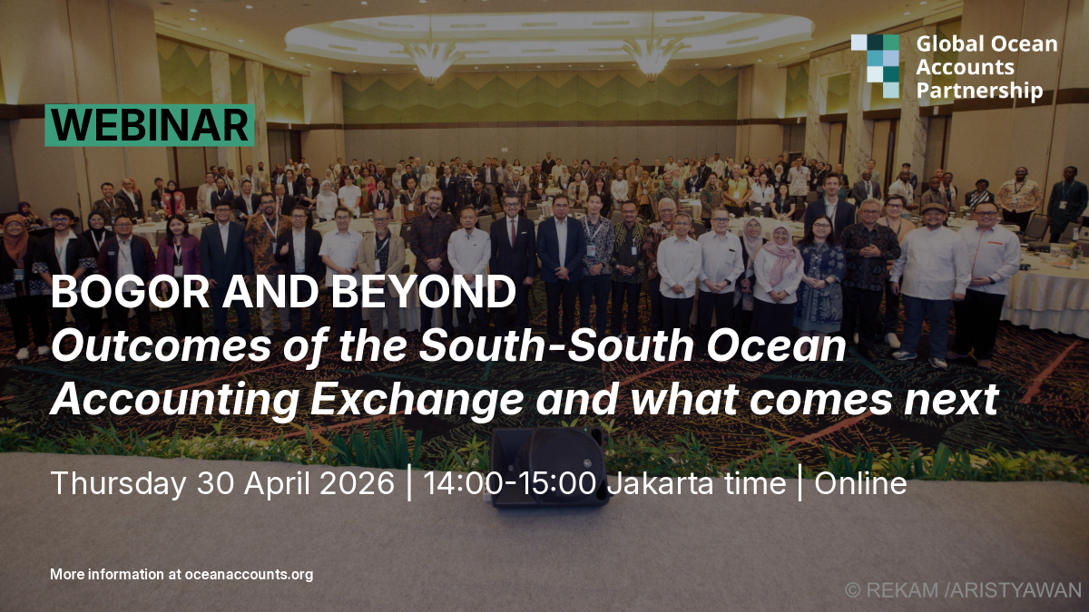 Webinar. Bogor and beyond: outcomes of the South to South Ocean Accounting Exchange 2026 and what comes next